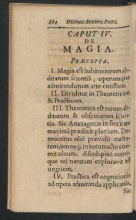 Caput IV. De Magia.
