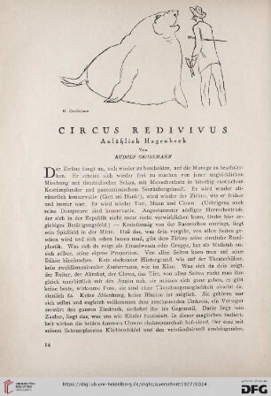 7: Circus redivivus : Anläßlich Hagenbeck