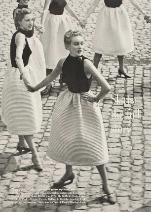 Modeaufnahme, Modelle Margie Cato und Alice Bruno (Mademoiselle)