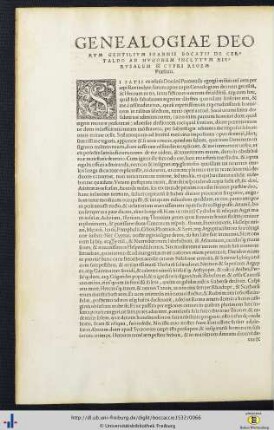 Genealogiae deorum gentilium … Praefatio.