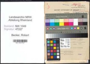 Entnazifizierung Robert Becker , geb. 25.01.1893 (Technischer Angestellter)