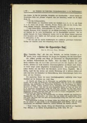 Ueber die Typenlehre Rutz'