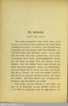 Der Kaffeetisch