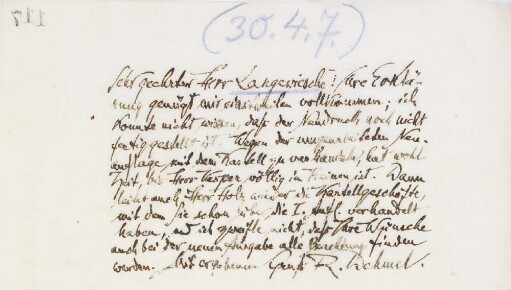 Brief an Wilhelm Langewiesche-Brandt