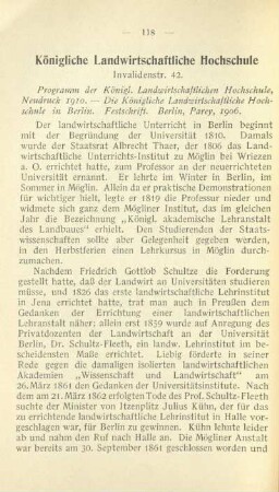 Königliche Landwirtschaftliche Hochschule