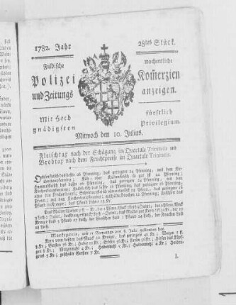 28tes Stück., Ausgabe vom 10. Juli 1782