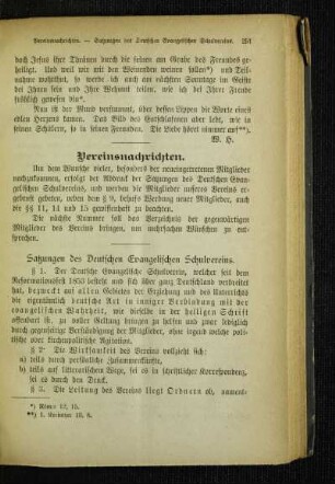 Satzungen des Deutschen Evangelischen Schulvereins