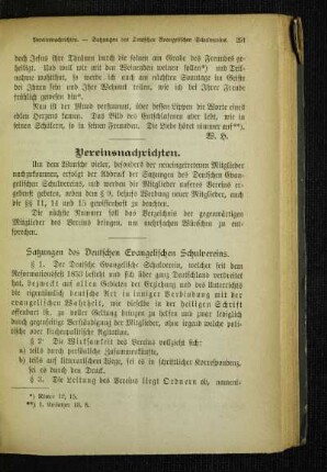 Satzungen des Deutschen Evangelischen Schulvereins