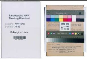 Entnazifizierung Hans Bollongino , geb. 19.04.1913 (Arbeiter)