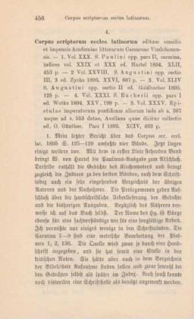 456-461 [Rezension] Corpus scriptorum ecclesiasticorum Latinorum ; 30.Paulinus, Pontius Meropius, Carmina