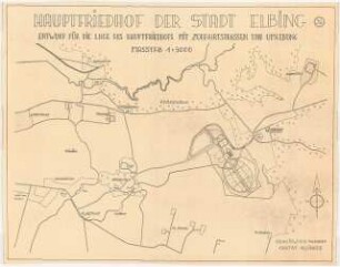 Friedhof, Elbing: Lageplan 1:5000