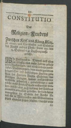 Constitutio Des Religions-Friedens