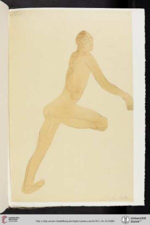 [Auguste Rodin, VII. Drawing (Sun Series), color combination print with collotype from the original drawing]