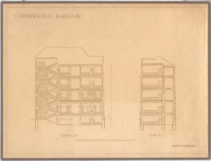 Billing, Hermann; Karlsruhe (Baden-Württemberg); Gewerbeschule - Schnitte