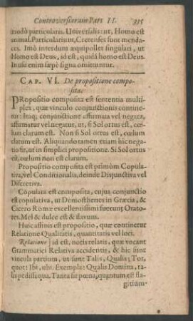 Cap. VI. De propositione composita.
