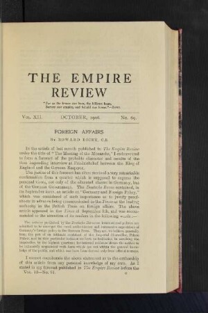 Vol. XII. October 1906. No. 69
