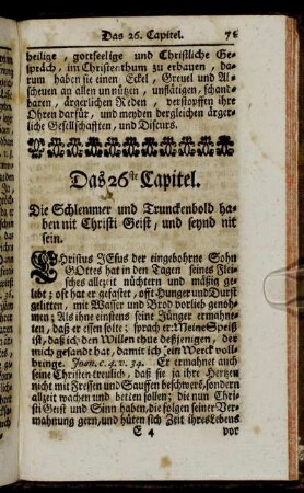 Das 26ste Capitel. - Das Letste Und 37ste Capitel.