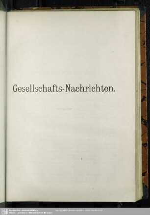 Gesellschafts-Nachrichten