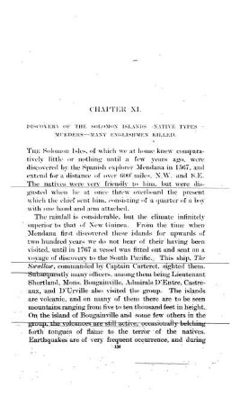 DISCOVERY OF THE SOLOMON ISLANDS - NATIVE TYPES - MURDERS - MANY ENGLISHMEN KILLED