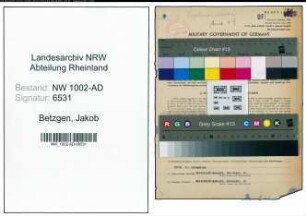 Entnazifizierung Jakob Betzgen, geb. 17.02.1920 (Verwaltungsangestellter)