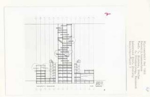 Rehabilitationszentrum, Berlin-Charlottenburg (Diplomarbeit bei Peter Poelzig): Rehabilitation, Schemaschnitt 1:200