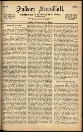 Ausgabe vom Mittwoch, den 08. August 1877.
