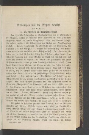 Mikronesien und die Mission daselbst
