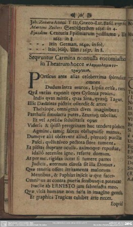 Sequuntur Carmina nonnulla encomiastica in Theatrum hocce plēmmelēmatotragikon