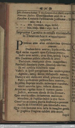 Sequuntur Carmina nonnulla encomiastica in Theatrum hocce plēmmelēmatotragikon