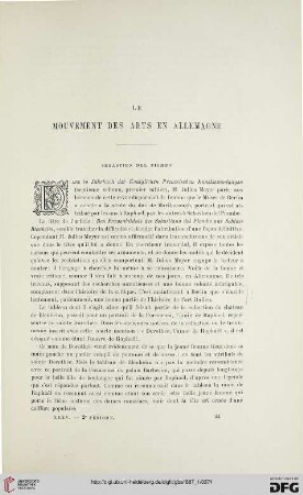 2. Pér. 35.1887: Le mouvement des arts en Allemagne