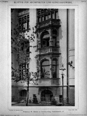 Tafel 64: Wohnhaus W. Martens in Charlottenburg, Fasanenstrasse 25. 2.