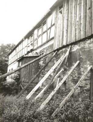 Neudorf (Kreis Annaberg), Hauptstraße 4. Gehöft. Wohnstallhaus mit Scheunenanbau