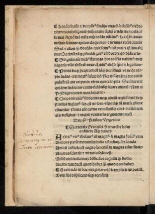 Sententiae Francisci Petrarche [...] ordinem Alphabeti