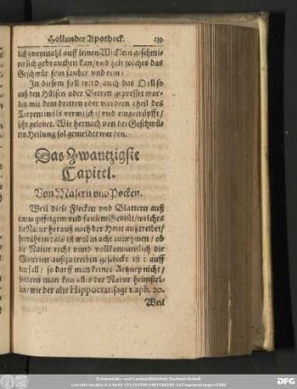 Das Zwantzigste Capitel. Von Masern und Pocken.