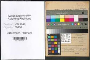 Entnazifizierung Hermann Buschmann , geb. 06.11.1886 (Verwaltungsbeamter)