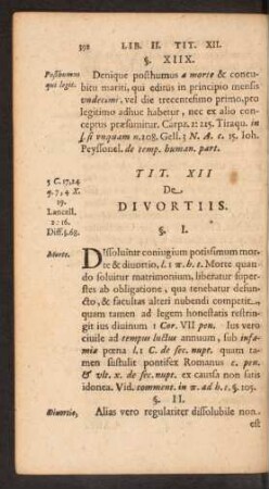 Tit. XII De Divortiis.