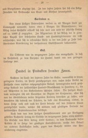 Handel in Producten fremder Zonen.