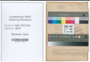 Entnazifizierung Hans Benecke , geb. 27.07.1910 (Bergmann)