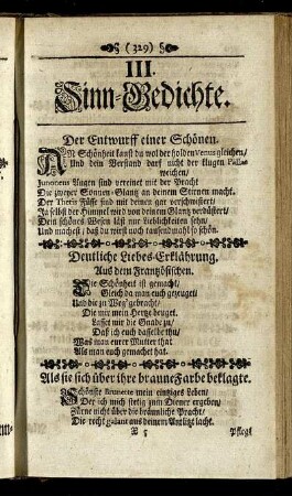 III. Sinn-Gedichte.