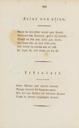 Lebensart.