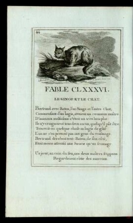 Fable CLXXXVI. Le Singe Et Le Chat.