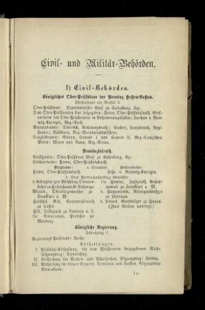 Civil- und Militär-Behörden