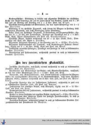 II. In der juristischen Fakultät.