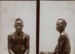 Männerportrait : Anthropometrische Aufnahme eines Mannes