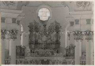 Steingaden, Wallfahrtskirche zum Gegeißelten Heiland auf der Wies, Langhaus, Orgel