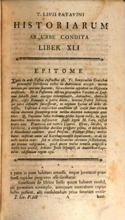 T. Livii Patavini Historiarvm Libri Qvi Svpersvnt Omnes, Tomvs III