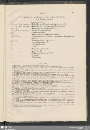 Verzeichnis der wichtigsten verwendeten Symbole und Bezeichnungen