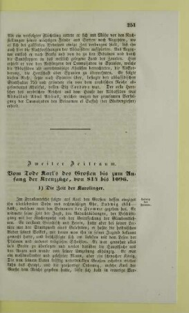 1) Die Zeit der Karolinger