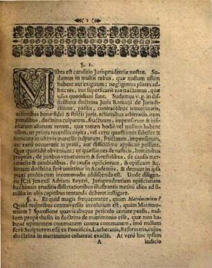 Dissertatio Iuridica De Fundamentorum Definiendi Causas Matrimoniales Hactenus Receptorum Insufficientia