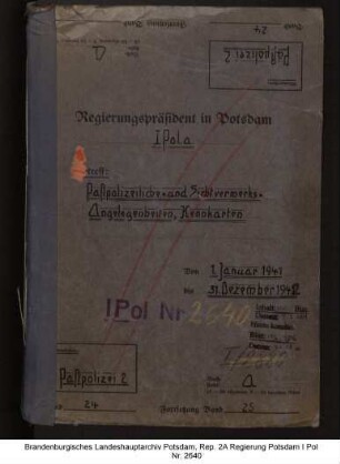 Bestimmungen über Erteilung und Verlängerung von Pässen, Passkontraventionen, Fälschungen, Sichtvermerke, Kennkarten